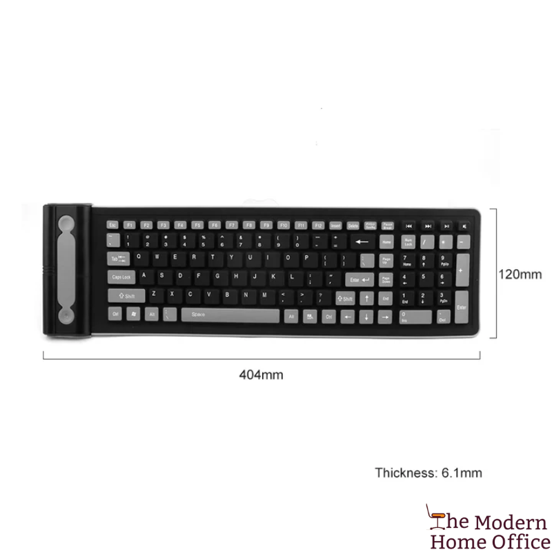 Flexible Waterproof Wireless Slim Keyboard. Enhance your typing experience with the Flexible Waterproof Wireless Slim Keyboard, a versatile and durable solution designed to meet the demands of modern, on-the-go lifestyles. This innovative keyboard combines flexibility, portability, and robust protection against spills and dust, making it perfect for both everyday use and travel.-The Modern Home Office