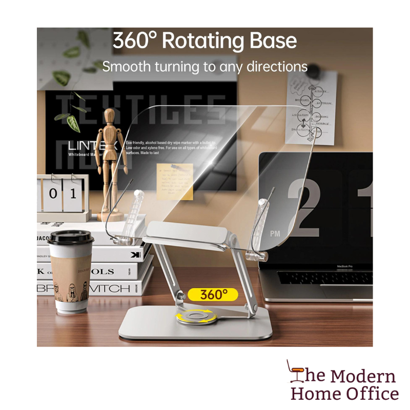 Desktop Book Stand 360°,versatile and convenient tool designed to hold books,documents, tablets,or even smartphones,allowing for hands-free reading or viewing.Main feature:ability to rotate a full 360 degrees,provides user a customizable viewing angles to suit their preferences.-The Modern Home Office