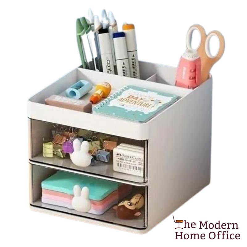 Drawer Style Pen Holder, perfect solution for keeping your desk clutter-free while ensuring your pens are always within reach. Crafted from durable materials and featuring a sleek design, this pen holder effortlessly fits into most standard desk drawers. With multiple compartments of varying sizes, it accommodates pens, pencils, markers, and even small office supplies like paper clips or sticky notes.-The Modern Home Office