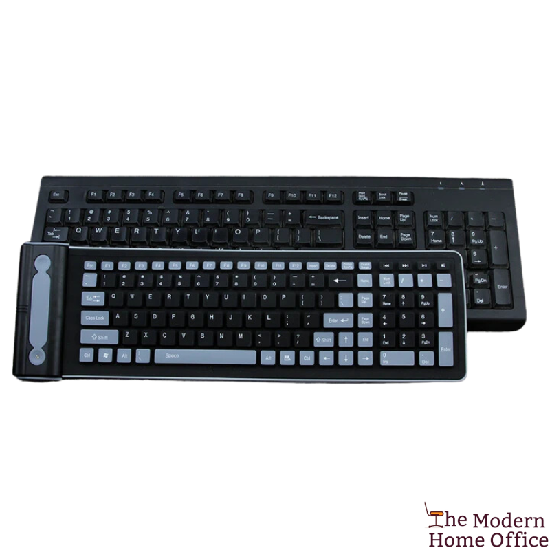 Flexible Waterproof Wireless Slim Keyboard. Enhance your typing experience with the Flexible Waterproof Wireless Slim Keyboard, a versatile and durable solution designed to meet the demands of modern, on-the-go lifestyles. This innovative keyboard combines flexibility, portability, and robust protection against spills and dust, making it perfect for both everyday use and travel.-The Modern Home Office