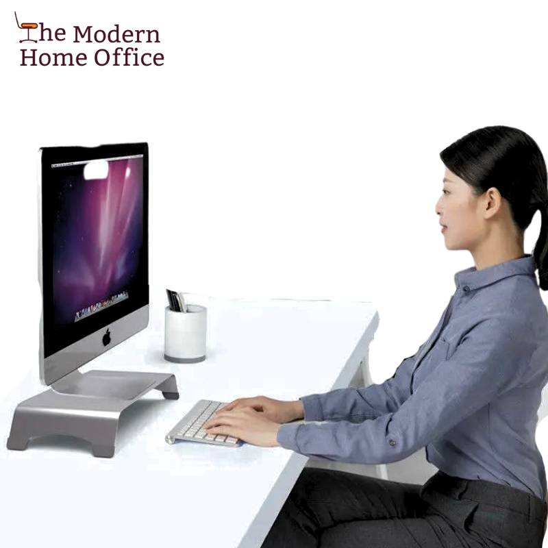 Experience ergonomic comfort and enhanced productivity with our Aluminum Universal Monitor Stand Holder. Designed to elevate your monitor to eye level, this sleek and sturdy stand provides a stylish and functional solution for optimizing your workspace. Compatible with most monitors and laptops, its universal design ensures versatility and convenience, while its durable aluminum construction offers stability and durability. -The Modern Home Office