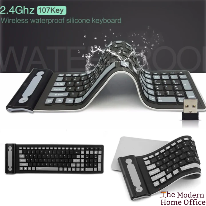 Flexible Waterproof Wireless Slim Keyboard