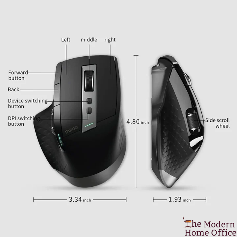 Multi-mode Rechargeable Wireless Mouse Ergonomic