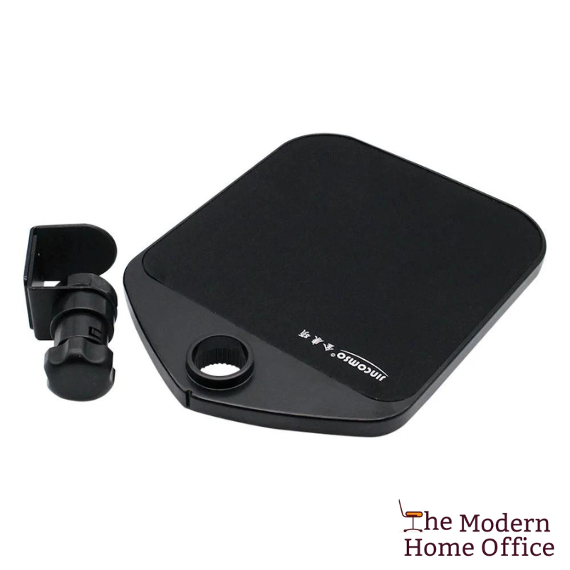 Introducing our Adjustable Desk Mouse Tray, designed to enhance your comfort and productivity while working or gaming. This innovative accessory attaches seamlessly to the edge of your desk, providing a convenient platform for your mouse that can be easily adjusted to your preferred height and angle. -The Modern Home Office