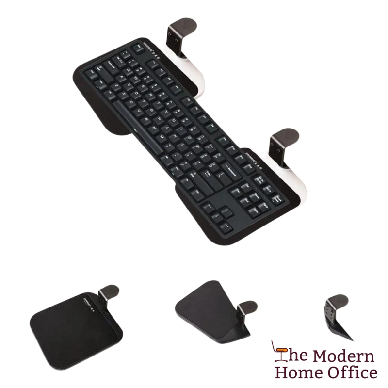 Introducing our Adjustable Desk Mouse Tray, designed to enhance your comfort and productivity while working or gaming. This innovative accessory attaches seamlessly to the edge of your desk, providing a convenient platform for your mouse that can be easily adjusted to your preferred height and angle. -The Modern Home Office