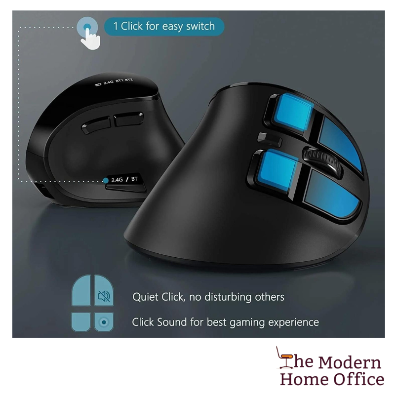 Dual Mode Silent Vertical Mouse